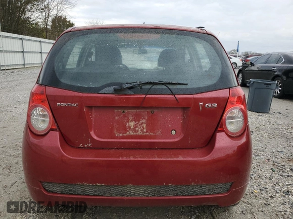 2009 Pontiac G3 z VIN KL2TD66E49B645830, wystawiony jako Copart lot #80277234 z przebiegiem 144 726 mil mil oraz Szkoda całkowita • Salvage title. Historia ofert i sprzedaży dostępna na DreamBid. Obrazek 6.