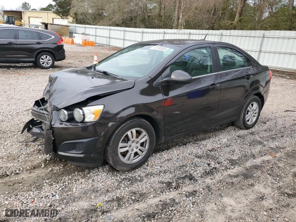 2013 Chevrolet Sonic LT with VIN 1G1JC5SH1D4221495, listed as a Copart auction lot 48190305 with 129,437 mi miles and Salvage Title. Bid and sale history available at carsss.com. Image 1.