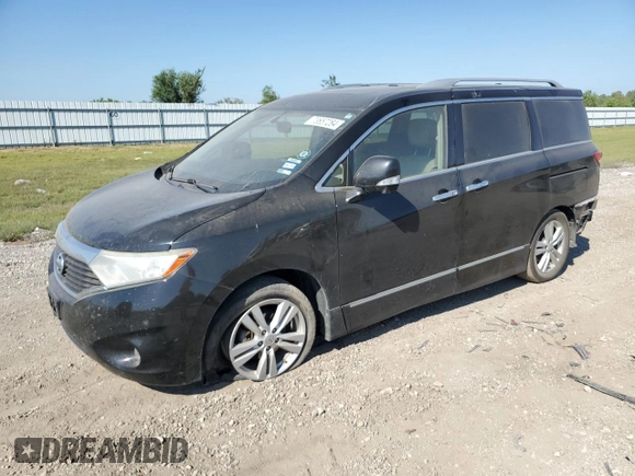 2013 Nissan Quest LE with VIN JN8AE2KP9D9071862, listed as a Copart auction lot 73657284 with 170,878 mi miles and Salvage Title. Bid and sale history available at carsss.com. Image 1.