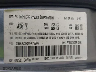 2006 Dodge Charger R/T with VIN 2B3KA53H16H476266, listed as a IAAI auction lot 41882223 with 93,534 mi miles. Bid and sale history available at carsss.com. Image 9.
