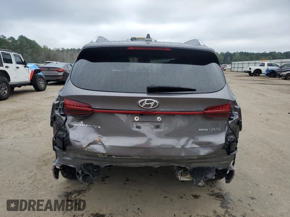 2022 Hyundai Santa Fe Hybrid SEL Premium with VIN KM8S3DA14NU053424, listed as a Copart auction lot 71066904 with 50,458 mi miles and Salvage Title. Bid and sale history available at carsss.com. Image 6.