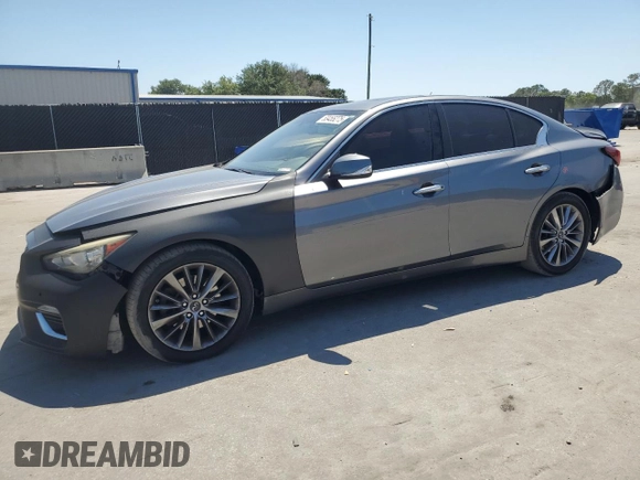 2018 Infiniti Q50 Luxe с VIN JN1EV7AP1JM353078, выставлен на аукционе Copart как лот 53455275 с пробегом 150 790 миль миль и Списание • Salvage title. История ставок и продаж доступна на DreamBid. Изображение 1.