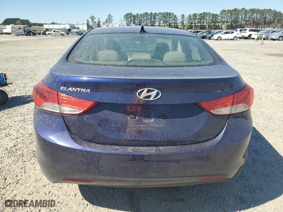 2012 Hyundai Elantra GLS with VIN 5NPDH4AEXCH096867, listed as a Copart auction lot 47478425 with 204,591 mi miles and Salvage Title. Bid and sale history available at carsss.com. Image 6.
