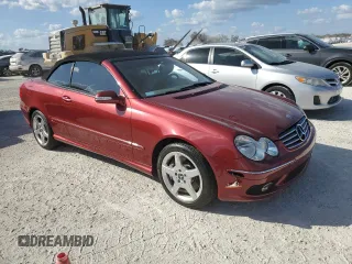 2005 Mercedes-Benz CLK-Class 5.0L with VIN WDBTK75J15F146508, listed as a Copart auction lot 77762524 with 0 mi miles and Salvage Title. Bid and sale history available at carsss.com. Image 4.