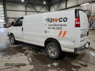 2019 GMC Savana Cargo Van with VIN 1GTW7AFP8K1173018, listed as a Copart auction lot 89339605 with 0 mi miles and Salvage Title. Bid and sale history available at carsss.com. Image 2.