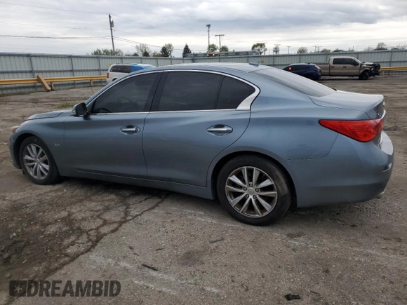 2017 Infiniti Q50 Signature Edition with VIN JN1EV7AR1HM835769, listed as a Copart auction lot 55125745 with 97,290 mi miles and Salvage title. Bid and sale history available at DreamBid. Image 2.