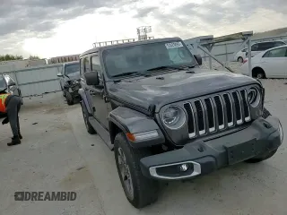 2018 Jeep Wrangler Unlimited Sahara with VIN 1C4HJXEG0JW303941, listed as a Copart auction lot 53029895 with 43,419 mi miles and Salvage title. Bid and sale history available at DreamBid. Image 12.