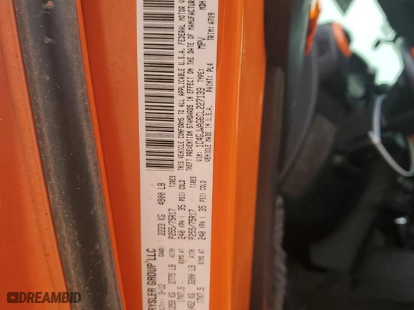 2012 Jeep Wrangler JK Sport S with VIN 1C4GJWAG6CL227139, listed as a Copart auction lot 44497345 with 77,928 mi miles and Salvage Title. Bid and sale history available at carsss.com. Image 14.