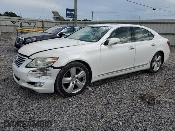 2011 Lexus LS 460 with VIN JTHBL5EFXB5105949, listed as a Copart auction lot 57102795 with 197,877 mi miles and Salvage title. Bid and sale history available at DreamBid. Image 1.