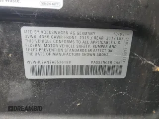 2010 Volkswagen CC Luxury z VIN WVWHL7AN7AE526188, wystawiony jako Copart lot #59014795 z przebiegiem 130 981 mil mil oraz Czysty tytuł • Clean title. Historia ofert i sprzedaży dostępna na DreamBid. Obrazek 12.