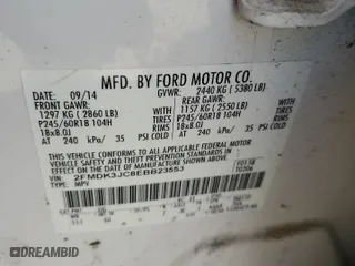 2014 Ford Edge SEL with VIN 2FMDK3JC8EBB23553, listed as a Copart auction lot 88727845 with 155,440 mi miles and Salvage Title. Bid and sale history available at carsss.com. Image 13.