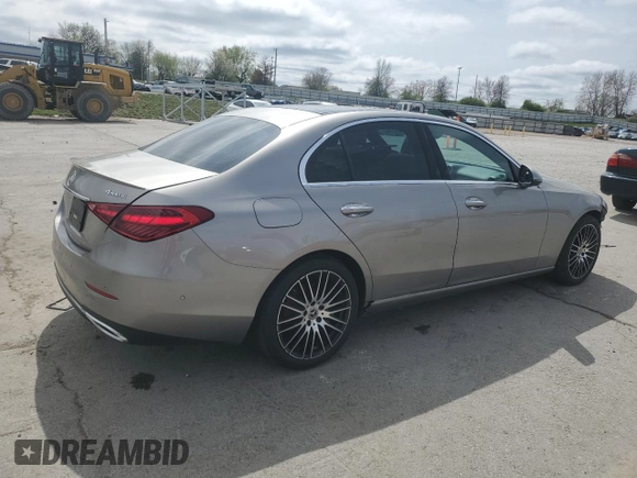 2023 Mercedes-Benz C 300 with VIN W1KAF4HB5PR097613, listed as a Copart auction lot 51051645 with 11,458 mi miles and Salvage title. Bid and sale history available at DreamBid. Image 3.