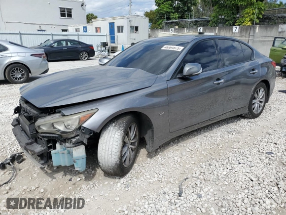 2017 Infiniti Q50 Signature Edition with VIN JN1EV7AP8HM731102, listed as a Copart auction lot 48994975 with 115,583 mi miles and Salvage Title. Bid and sale history available at DreamBid. Image 1.