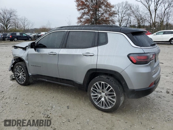 2023 Jeep Compass Limited with VIN 3C4NJDCN3PT508543, listed as a Copart auction lot 81817124 with 14,518 mi miles and Salvage Title. Bid and sale history available at carsss.com. Image 2.