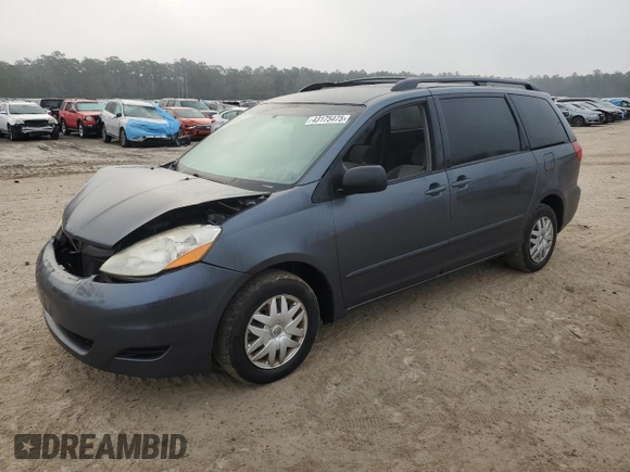 2008 Toyota Sienna CE with VIN 5TDZK23CX8S126068, listed as a Copart auction lot 43175475 with 178,453 mi miles and Salvage Title. Bid and sale history available at carsss.com. Image 1.