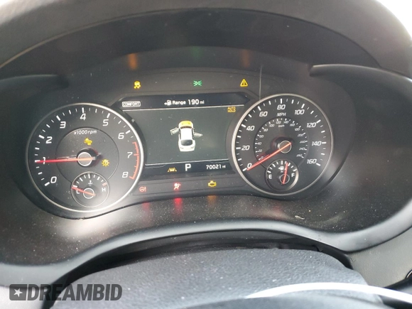 2018 Kia Stinger Premium with VIN KNAE25LA7J6014393, listed as a Copart auction lot 45012435 with 70,021 mi miles and Salvage Title. Bid and sale history available at DreamBid. Image 9.