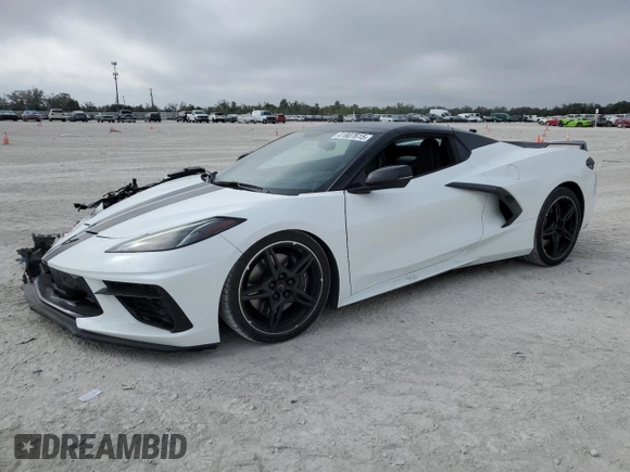2023 Chevrolet Corvette 2LT with VIN 1G1YB3D46P5131211, listed as a Copart auction lot 41807615 with 9,204 mi miles and Salvage Title. Bid and sale history available at carsss.com. Image 1.