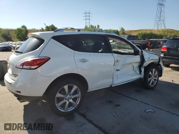 2013 Nissan Murano SV with VIN JN8AZ1MWXDW310047, listed as a Copart auction lot 69768364 with 69,999 mi miles and Salvage Title. Bid and sale history available at carsss.com. Image 3.