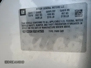 2016 Chevrolet Malibu Limited LT with VIN 1G11C5SA1GU147583, listed as a Copart auction lot 75842714 with Not Provided miles and Salvage Title. Bid and sale history available at carsss.com. Image 14.