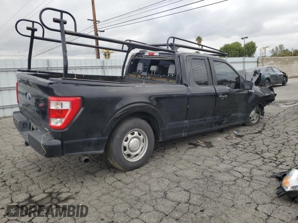 2022 Ford F-150 XL z VIN 1FTEX1C81NKD24854, wystawiony jako Copart lot #55755525 z przebiegiem 87 072 mil mil oraz Szkoda całkowita • Salvage title. Historia ofert i sprzedaży dostępna na DreamBid. Obrazek 3.