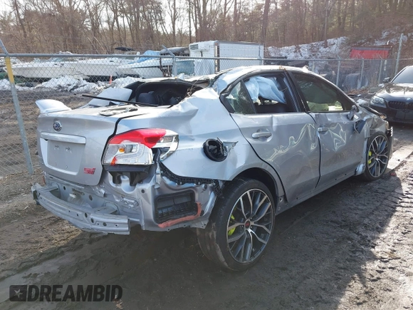 2020 Subaru WRX STI with VIN JF1VA2E6XL9804064, listed as a IAAI auction lot 41655444 with 1 mi miles. Bid and sale history available at carsss.com. Image 4.