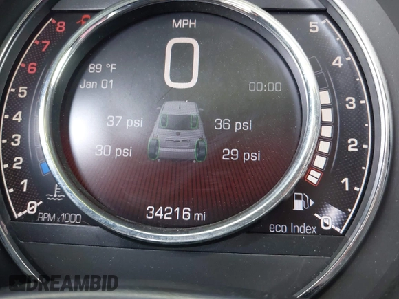 2015 FIAT 500 Abarth with VIN 3C3CFFFH5FT694552, listed as a IAAI auction lot 42056996 with 34,216 mi miles and . Bid and sale history available at DreamBid. Image 7.