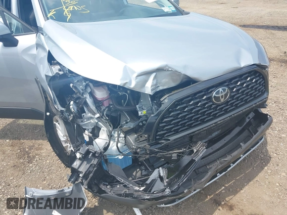 2024 Toyota Corolla Cross LE with VIN 7MUBAABGXRV110138, listed as a IAAI auction lot 42434214 with 8,185 mi miles and . Bid and sale history available at DreamBid. Image 6.