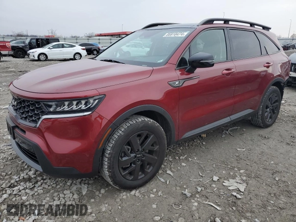 2022 Kia Sorento X-Line S with VIN 5XYRLDLC1NG096248, listed as a Copart auction lot 85910474 with 75,526 mi miles and Salvage Title. Bid and sale history available at DreamBid. Image 1.