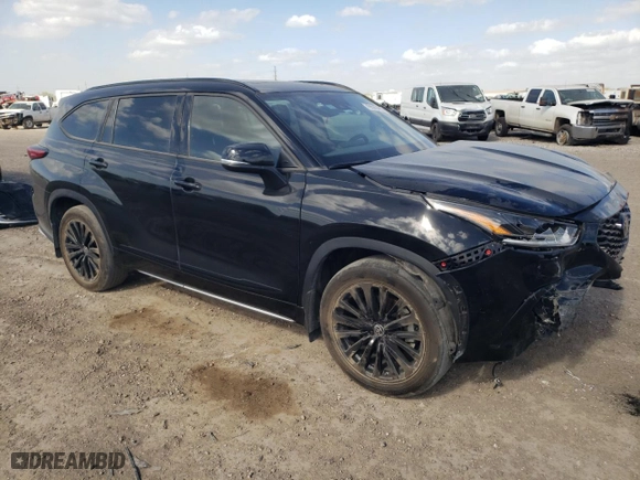 2023 Toyota Highlander L with VIN 5TDKDRAH5PS030480, listed as a Copart auction lot 49593485 with 55,657 mi miles and Salvage Title. Bid and sale history available at carsss.com. Image 4.