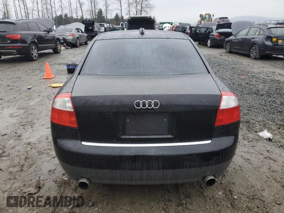2004 Audi A4 3.0L with VIN WAULT68E54A027800, listed as a Copart auction lot 84886194 with 0 mi miles and Salvage Title. Bid and sale history available at carsss.com. Image 6.