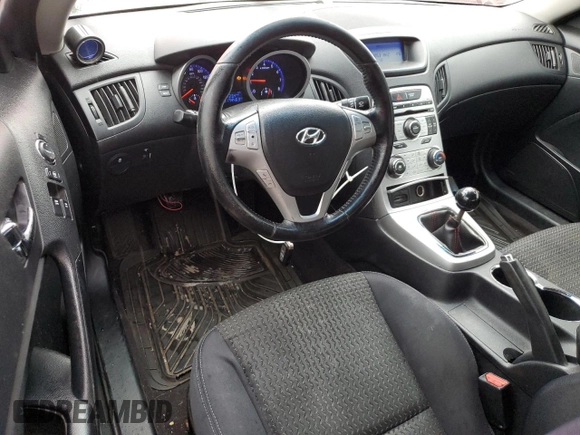 2010 Hyundai Genesis Coupe Premium with VIN KMHHT6KD1AU021037, listed as a Copart auction lot 80195994 with 174,463 mi miles and Salvage title. Bid and sale history available at DreamBid. Image 8.