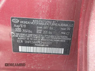 2018 Hyundai Sonata Limited with VIN 5NPE34AF8JH642221, listed as a IAAI auction lot 41720060 with 45,998 mi miles. Bid and sale history available at carsss.com. Image 9.
