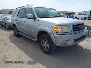 2002 Toyota Sequoia SR5 with VIN 5TDZT34A32S099836, listed as a IAAI auction lot 41842256 with 319,678 mi miles and . Bid and sale history available at carsss.com. Image 1.
