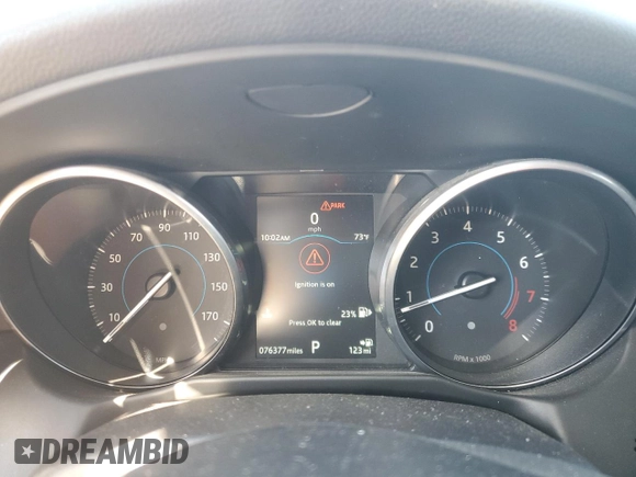 2018 Jaguar XF 25t with VIN SAJBR4FX9JCY61687, listed as a Copart auction lot 48227705 with 76,377 mi miles and Salvage Title. Bid and sale history available at carsss.com. Image 9.