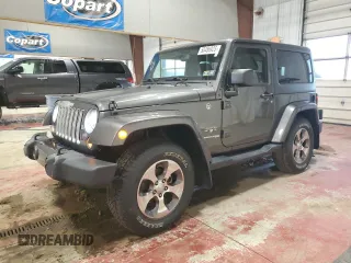 2018 Jeep Wrangler Sahara z VIN 1C4AJWBG3JL909722, wystawiony jako Copart lot #50486925 z przebiegiem 45 104 mil mil oraz Szkoda całkowita • Salvage title. Historia ofert i sprzedaży dostępna na DreamBid. Obrazek 1.