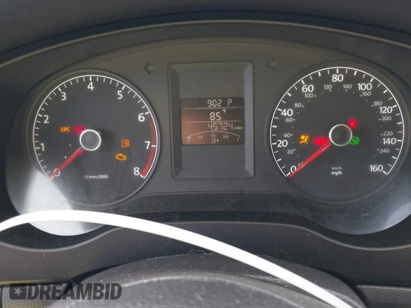 2013 Volkswagen Jetta S with VIN 3VW2K7AJXDM222855, listed as a IAAI auction lot 42155225 with 45,724 mi miles and . Bid and sale history available at DreamBid. Image 7.