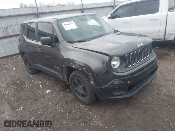 2018 Jeep Renegade Sport with VIN ZACCJAAB2JPG70435, listed as a IAAI auction lot 41040501 with 221,511 mi miles and . Bid and sale history available at DreamBid. Image 1.