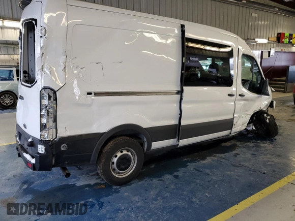 2024 Ford Transit Cargo with VIN 1FTBR1C88RKA39474, listed as a Copart auction lot 86339884 with Not Provided miles and Salvage Title. Bid and sale history available at DreamBid. Image 3.
