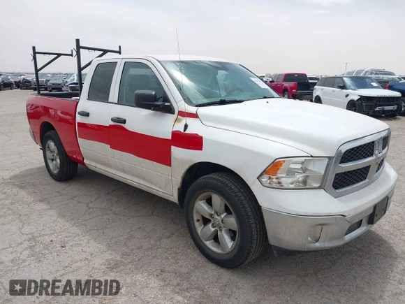 2019 Ram 1500 Tradesman z VIN 1C6RR6FG1KS514958, wystawiony jako IAAI lot #42200200 z przebiegiem 157 065 mil mil oraz . Historia ofert i sprzedaży dostępna na DreamBid. Obrazek 1.