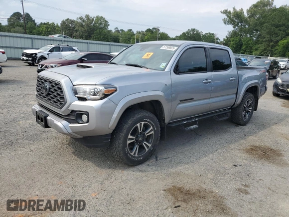 2020 Toyota Tacoma SR5 z VIN 3TMCZ5AN7LM302123, wystawiony jako Copart lot #57299805 z przebiegiem 43 244 mil mil oraz Szkoda całkowita • Salvage title. Historia ofert i sprzedaży dostępna na DreamBid. Obrazek 1.