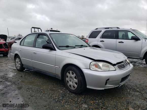 2000 Honda Civic VP with VIN 2HGEJ6615YH563673, listed as a Copart auction lot 48823915 with 164,877 mi miles and Salvage Title. Bid and sale history available at carsss.com. Image 4.