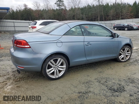 2012 Volkswagen Eos Lux with VIN WVWFW7AH2CV003933, listed as a Copart auction lot 83030474 with Not Provided miles and Salvage Title. Bid and sale history available at DreamBid. Image 3.