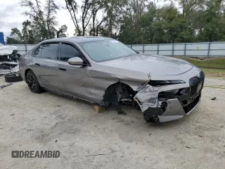 2024 BMW 7 Series 740i xDrive with VIN WBA33EH05RCS19146, listed as a Copart auction lot 45512345 with 22,825 mi miles and Salvage Title. Bid and sale history available at carsss.com. Image 4.