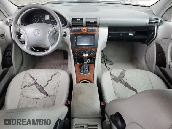 2006 Mercedes-Benz C 280 Luxury with VIN WDBRF54H36A908382, listed as a Copart auction lot 48197845 with 128,420 mi miles and Salvage Title. Bid and sale history available at DreamBid. Image 8.