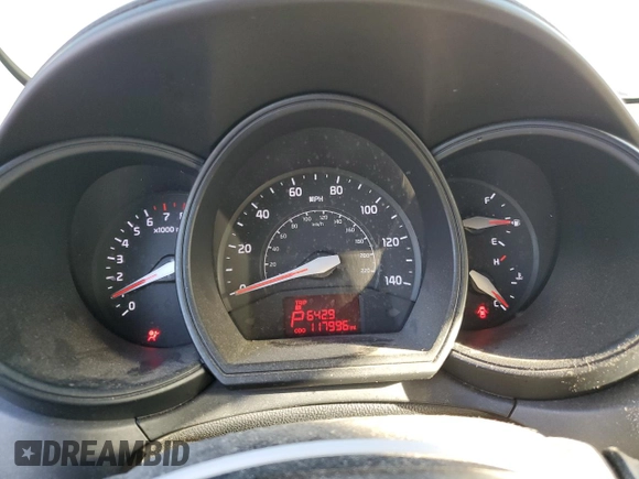 2014 Kia Rio EX with VIN KNADN5A35E6323017, listed as a Copart auction lot 75566694 with 117,996 mi miles and Salvage Title. Bid and sale history available at carsss.com. Image 9.