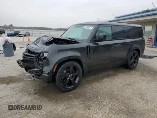 2025 Land Rover Defender with VIN SALEWFFE9S2369515, listed as a Copart auction lot 43980615 with 6,363 mi miles and Salvage title. Bid and sale history available at DreamBid. Image 1.