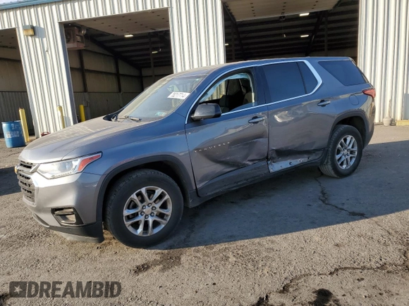 2018 Chevrolet Traverse LS with VIN 1GNEVFKW7JJ246977, listed as a Copart auction lot 78217714 with 82,136 mi miles and Salvage Title. Bid and sale history available at carsss.com. Image 1.