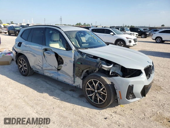 2024 BMW X3 sDrive30i with VIN WBX47DP06RN309680, listed as a Copart auction lot 49176845 with 5,846 mi miles and Salvage Title. Bid and sale history available at DreamBid. Image 4.