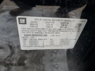 2015 Chevrolet Equinox LT with VIN 2GNFLGE33F6331286, listed as a Copart auction lot 86791924 with 169,433 mi miles and Salvage Title. Bid and sale history available at carsss.com. Image 15.