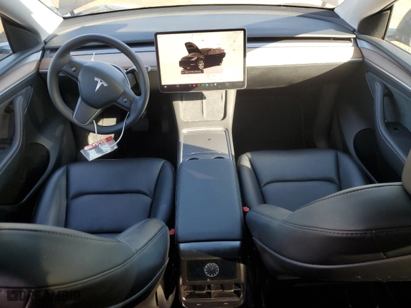 2023 Tesla Model Y Long Range with VIN 7SAYGAEE3PF833458, listed as a Copart auction lot 41800135 with 44,471 mi miles and Salvage Title. Bid and sale history available at carsss.com. Image 8.